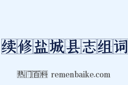 续修盐城县志组词是什么意思的图片
